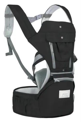 Canguru Ergonômico Para Bebê 3 em 1 Preto Aiebao