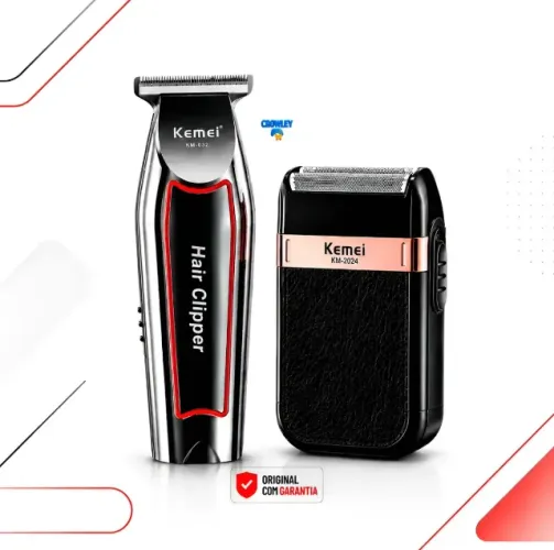 Kit Máquina Acabamento Kemei Km-032 E Shaver Km-2024 Bivolt