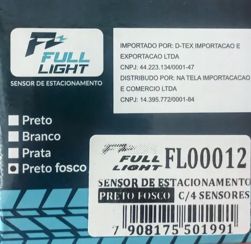 Sensor de Estacionamento Full Light 4 Sensores Novo Lacrado