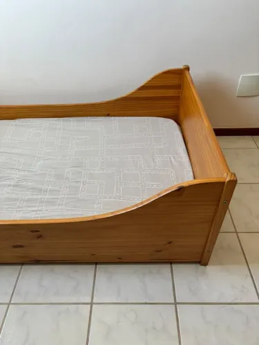 Cama Infantil Tok&Stok Madeira Maciça + Colchão