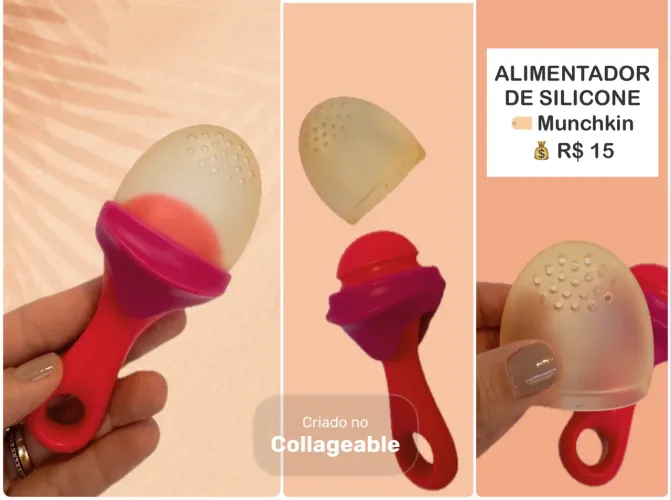 Alimentador de Silicone Rosa para Bebês MUNCHKIN