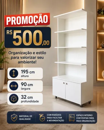 Estante expositor prateleira MDF