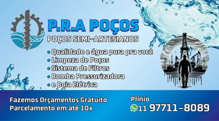 POÇO SEMI ARTESIANO ate 60mt 8.900