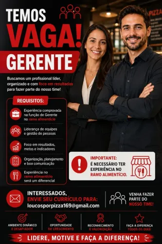 Vaga de Gerente de Pizzaria