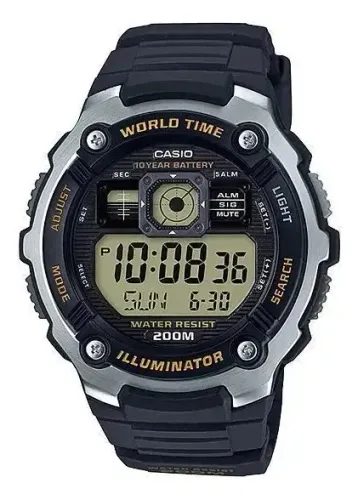 Relógio Casio Masculino Digital Standard Ae-2000w-9avdf Preto