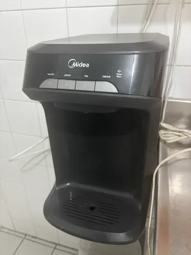 Purificador de água Midea + 3 filtros extras água gelada/temperada/natural)