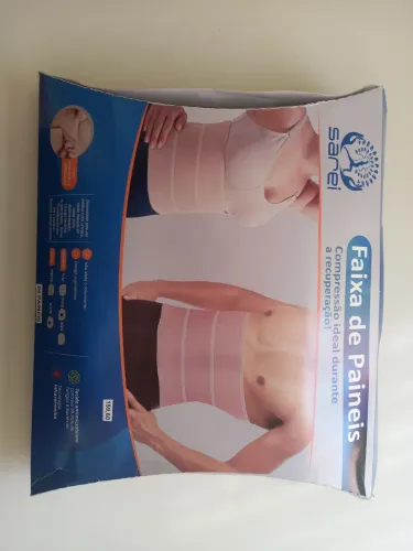 Faixa Abdominal Sanei 4 Painéis G/GG - Pouquíssimo Uso