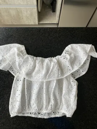 Blusinha de ombro branca Zara- Tamanho M