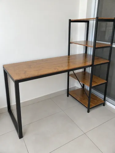Mesa Escrivaninha Industrial Innovare com Estante - 170cm