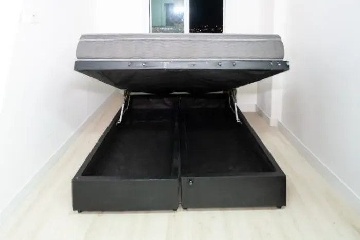 Cama Baú Queen + Colchão Ortobom