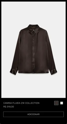 camisa fluida zw collection - p
