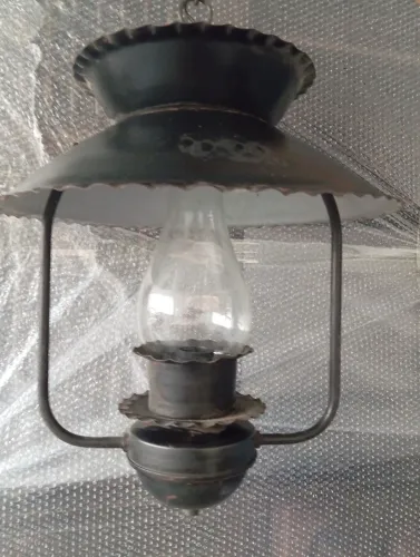 Lustre lampião antigo", "Pendente rústico colonial" ou "Luminária de ferro vintage"