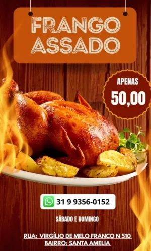 frango assado hoje no santa amelia