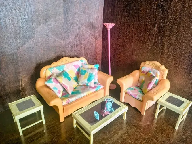 Sala de estar da Barbie anos 80/90