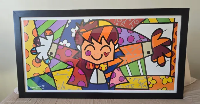 Quadro gravura Romero Britto