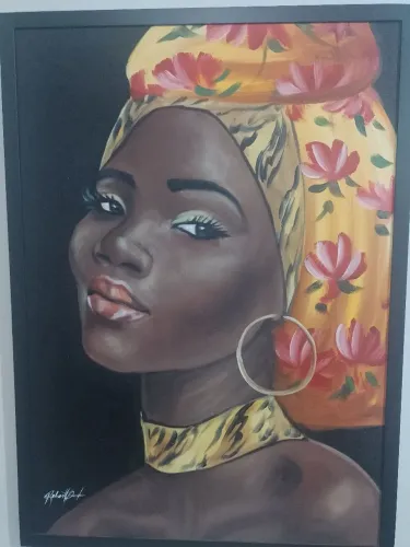 Obra de arte pintado a mão 