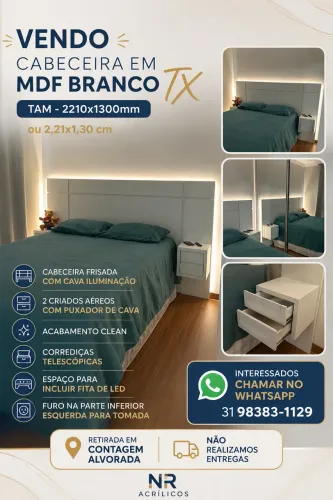 CABECEIRA DE CAMA MDF TX 