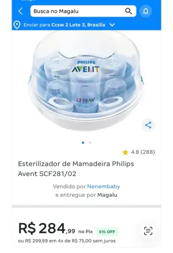 Esterilizador de mamadeiras!