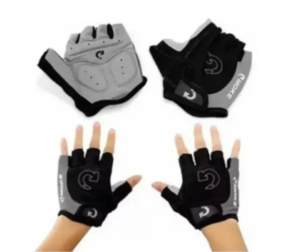Luva Ciclismo GVOKE Meia Dedo Bike Academia Anti Impacto