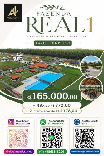Lotes no Fazenda Real 1 | Segurança e Qualidade de Vida