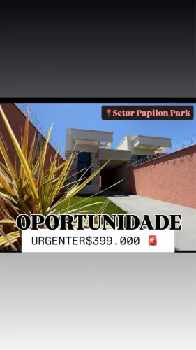 PREÇO DE OPORTUNIDADE;CASA DE 3/5 R$399.000 Papilon Park 