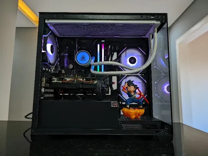 CPU GAMER + RYZEN 5 4600G + RX 580 + 16RAM + 1 TERA SSD + WATER COOLER 360MM + GARANTIA