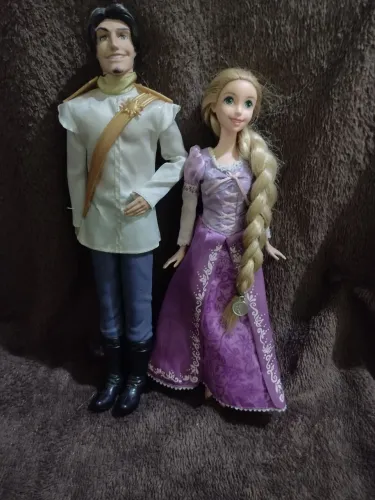Conjunto Bonecos Disney Rapunzel e Flynn Rider - Originais