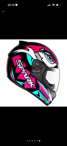 Capacete Ebf New Spark Dragon Rosa