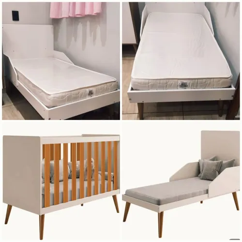 Berço cama com colchão