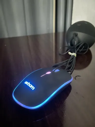Mouse Gamer Exbom com LED RGB - Ótimo Estado