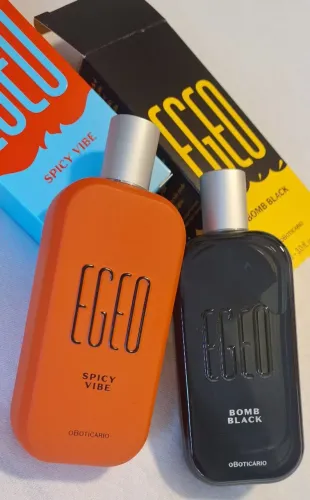 2 perfumes egeo o boticário bomb black e spacy vibes