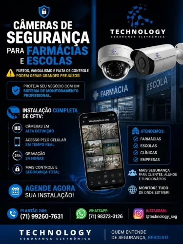 Instalação e manutenção de câmeras de segurança