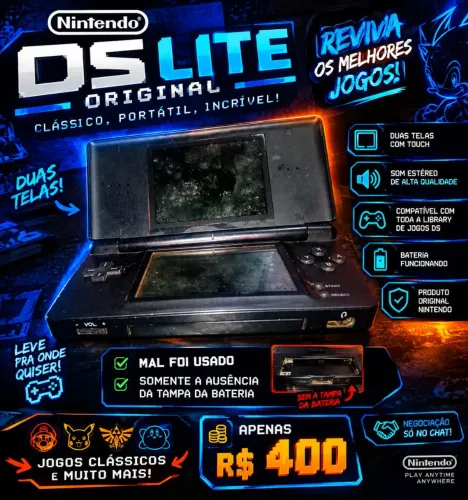 NINTENDO DS LITE - VEJA MAIS ?