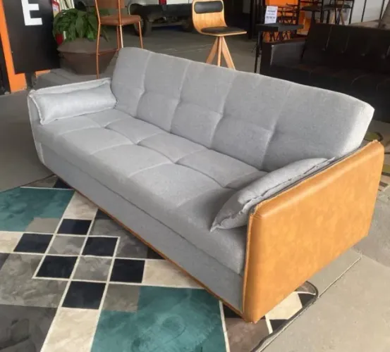 Sofá Cama Cama C/Baú 2.05Cm de Largura Tecido Linho Pronta Entrega 