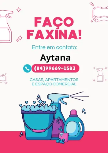 Faço faxinas em geral qualquer coisa chama no PV?