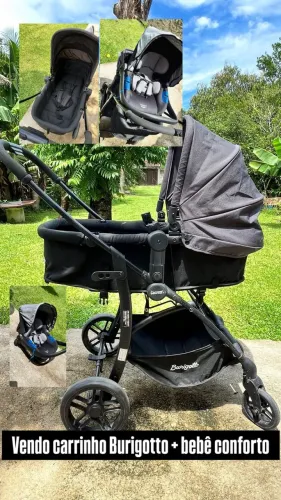 Carrinho de Bebê Burigotto + Bebê Conforto