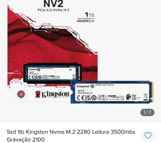 M.2 NVME 1T kingston