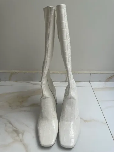 Botas Croco Cano Longo Nunca Usada Suzana Vieira