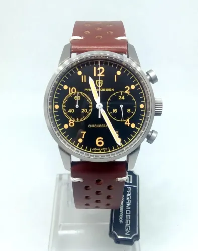 Pagani Design - 39mm  Seiko Vk64 + Antí Reflexo  Estilo Hamilton