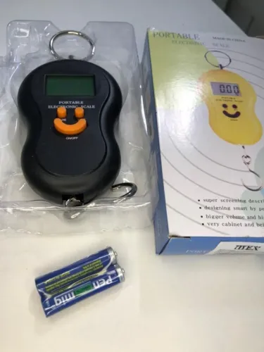 Portátil Visor Digital Pesa Até 50kg Balança Suspensa Gancho (entrego)
