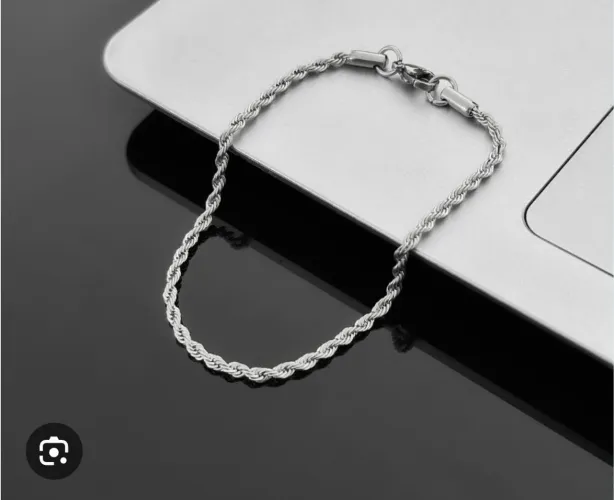 Pulseira aço inox unissex
