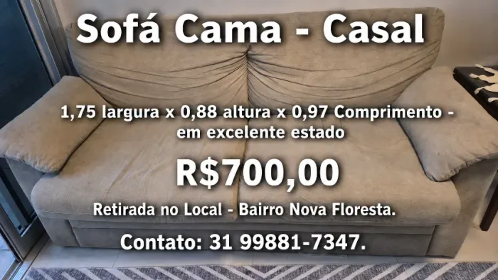 Sofá Cama - Casal - Excelente Estado
