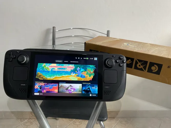 Steam deck 256gb + cartão 1128gb