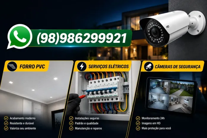 Segurança residencial, serviço elétricos e forro pvc