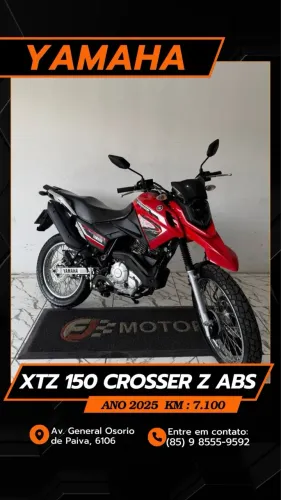 Yamaha XTZ 150 crosser Z ano 2025, Aceitamos cartões e financiamento bancário