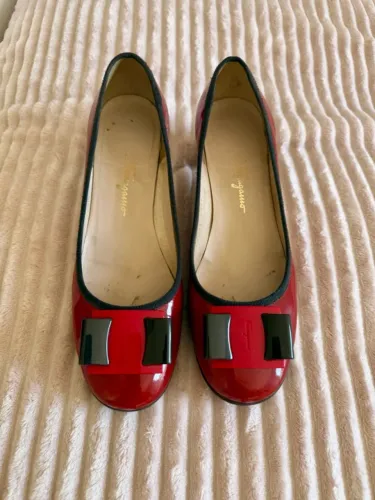 Lindo Sapato Salvatore Ferragamo Vara Bow Sapatilha 37 MARAVILHOSO!