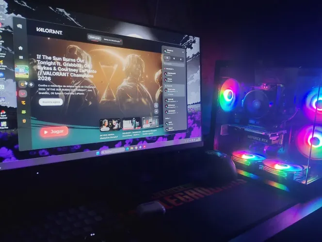 Setup Gamer Completo! PC Ryzen 5 5500 + RTX 3050 6GB + Monitor 100Hz + Periféricos