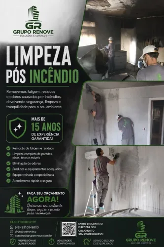 Limpeza pós incêndio