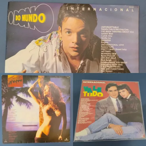 3 Lps de novela: O Dono do Mundo internacional, Tieta nacional e Vale Tudo nacional 
