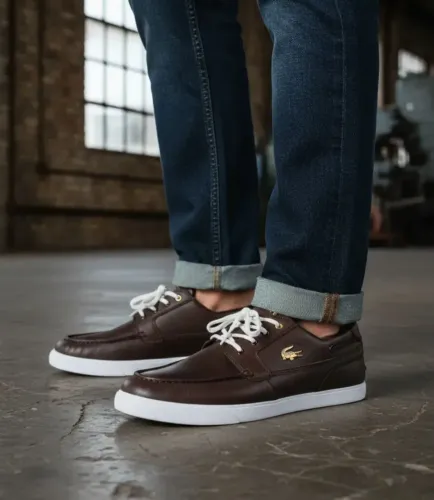 Sapatênis Lacoste Masculino Couro Marrom Original 42 